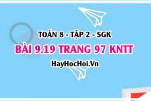 Bài 9.19 trang 97 Toán 8 Tập 2 Kết nối tri thức